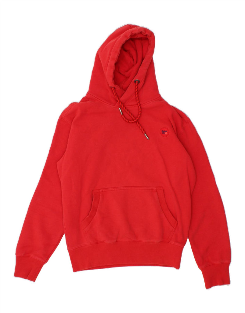SUPERDRY Mens Hoodie Jumper Small Red Cotton | Vintage Superdry | Thrift | Second-Hand Superdry | Used Clothing | Messina Hembry 