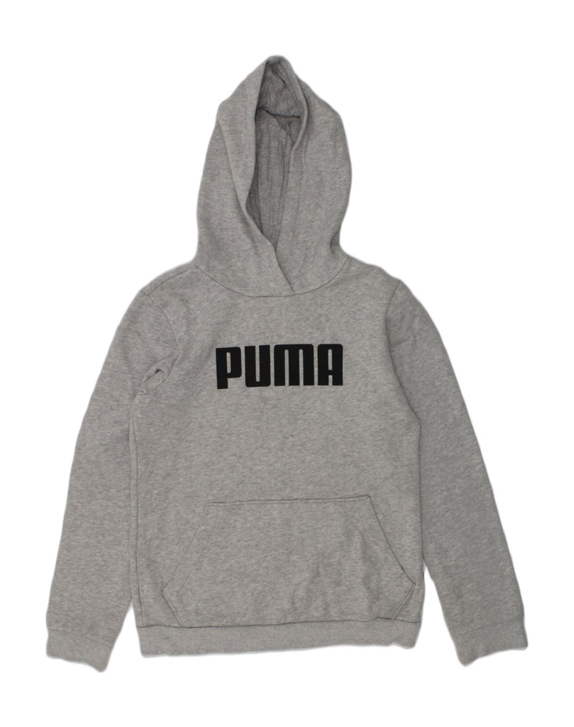 PUMA Boys Graphic Hoodie Jumper 11-12 Years Grey | Vintage Puma | Thrift | Second-Hand Puma | Used Clothing | Messina Hembry 