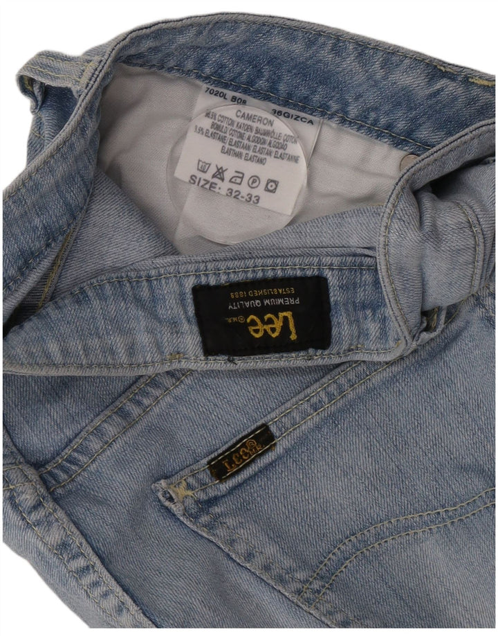 Lee Womens Cameron Straight Jeans W32 L33 Blue Cotton