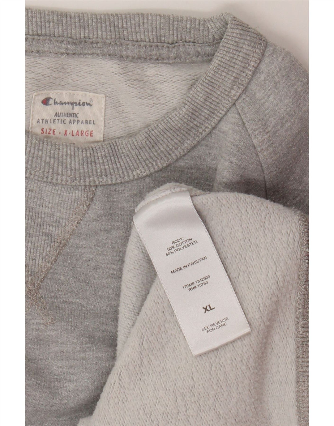 Champion Mens Graphic Sweatshirt Jumper XL Grey Cotton