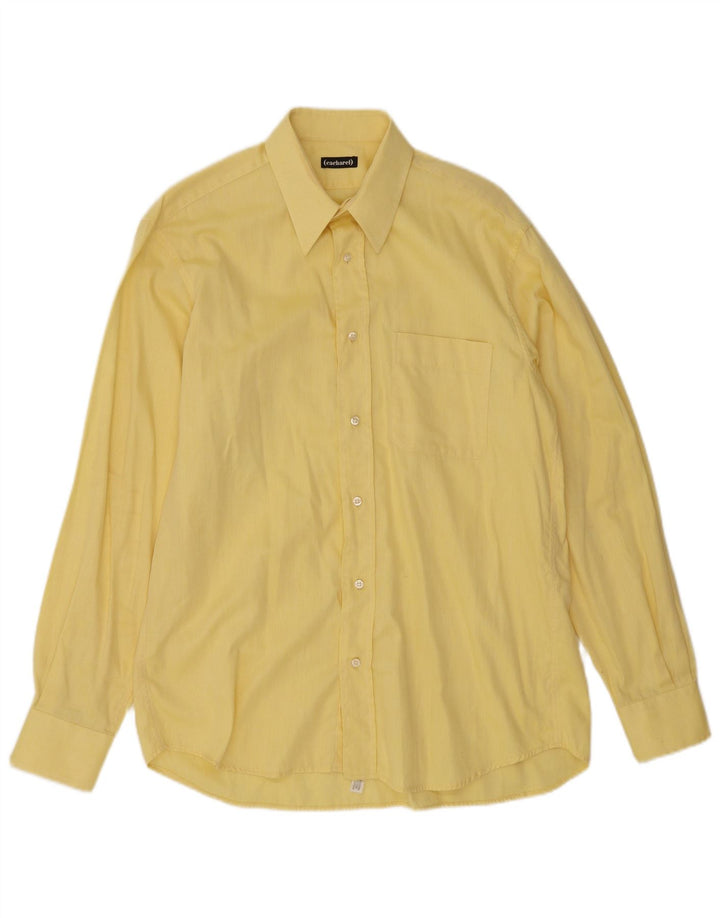 CACHAREL Mens Shirt Size 40 15 3/4 Medium Yellow Cotton