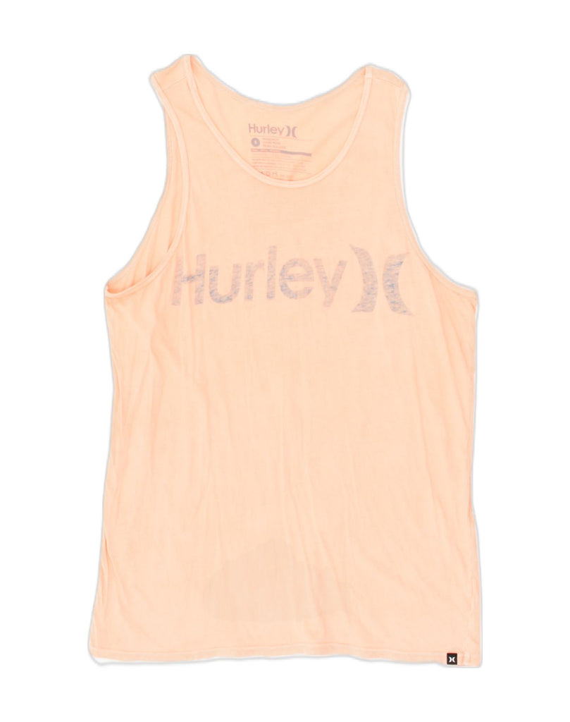 HURLEY Mens Graphic Vest Top Small Beige Cotton | Vintage Hurley | Thrift | Second-Hand Hurley | Used Clothing | Messina Hembry 