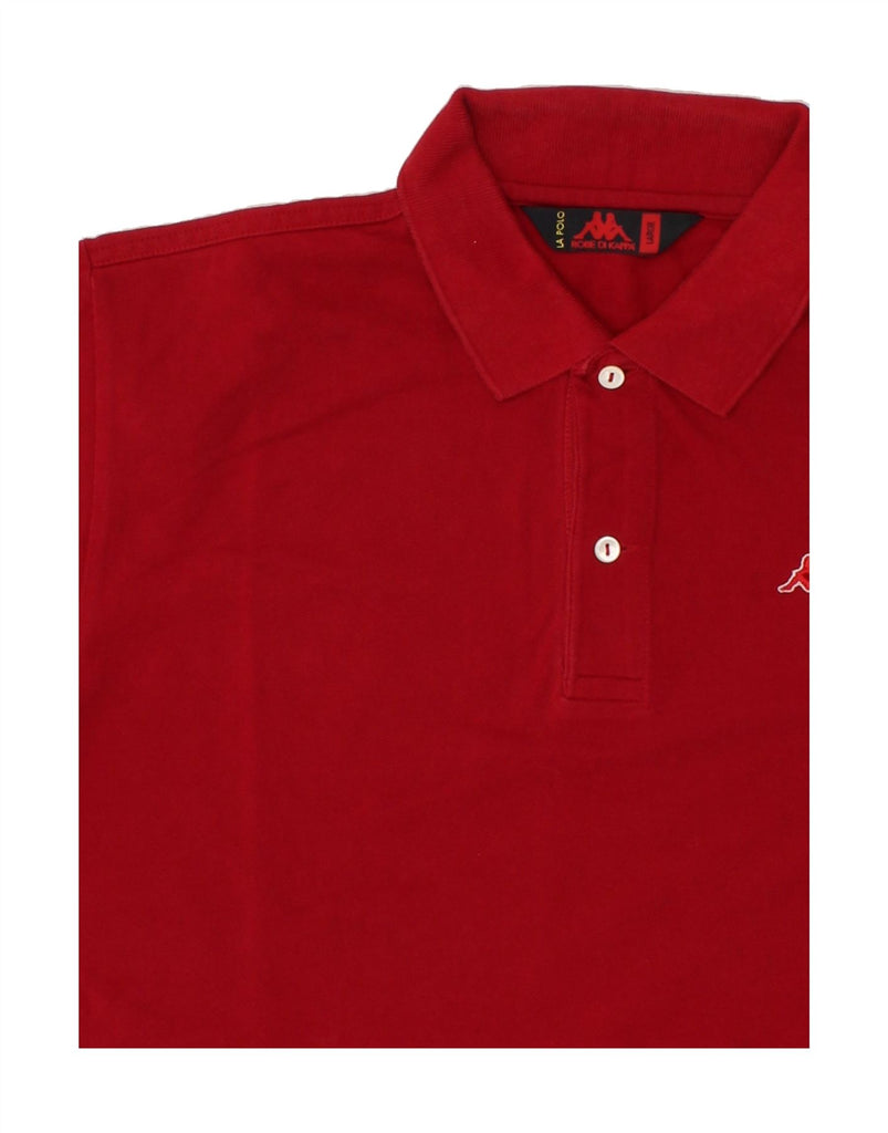 KAPPA Mens Polo Shirt Large Red Cotton | Vintage Kappa | Thrift | Second-Hand Kappa | Used Clothing | Messina Hembry 