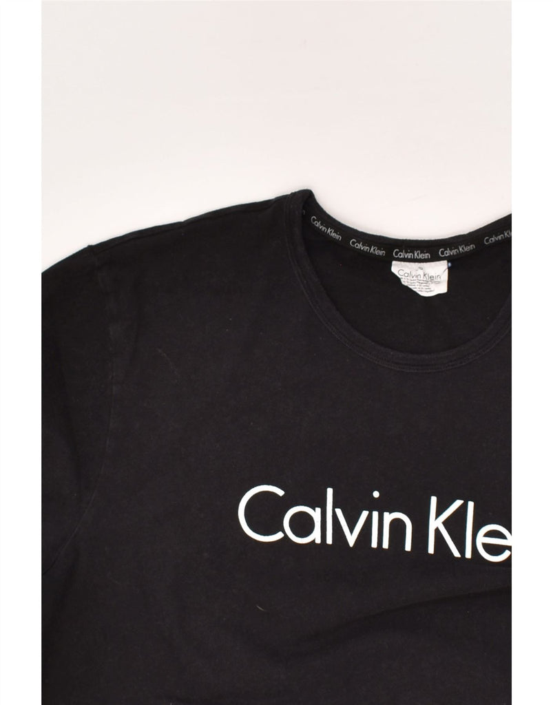 CALVIN KLEIN Mens Graphic T-Shirt Top Large Black Cotton | Vintage Calvin Klein | Thrift | Second-Hand Calvin Klein | Used Clothing | Messina Hembry 