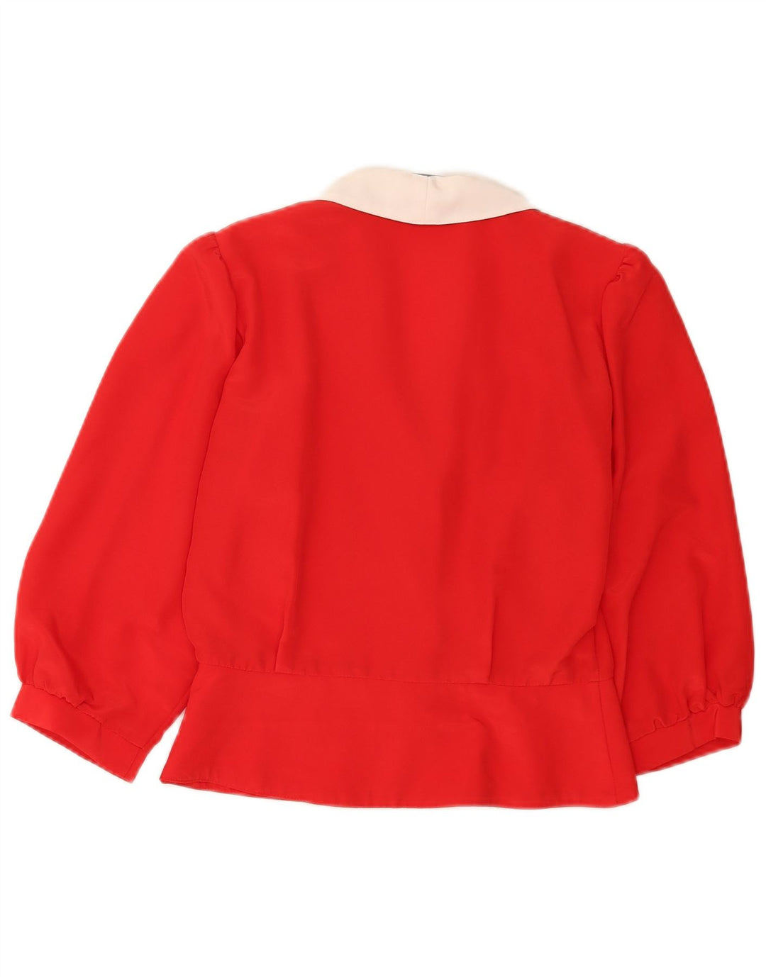 Libra Womens 3/4 Sleeve Shirt Blouse UK 10 Small Red Colourblock Polyester