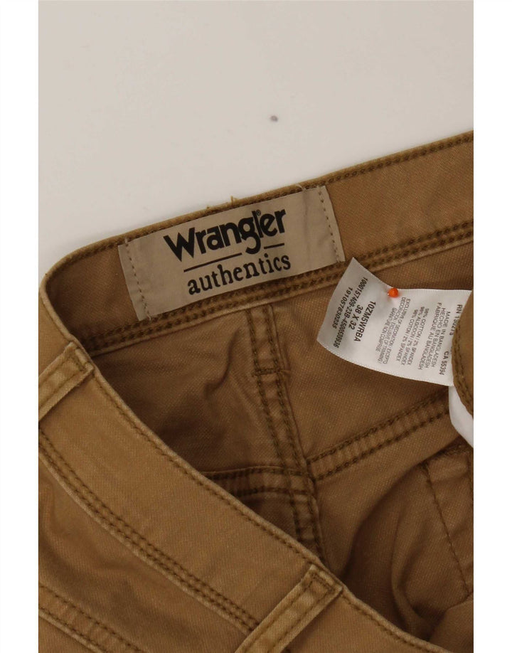 Wrangler Mens Straight Cargo Trousers W38 L32 Beige Cotton