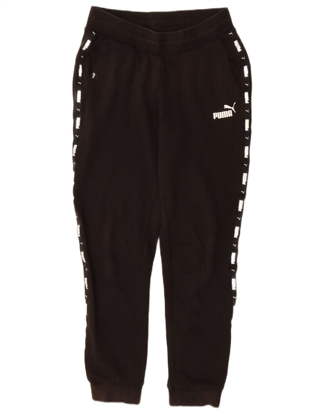 Puma Mens Graphic Tracksuit Trousers Joggers Small Black