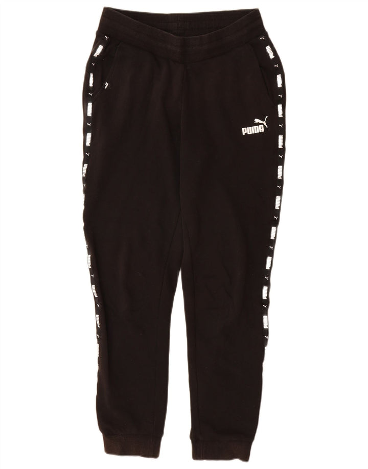Puma Mens Graphic Tracksuit Trousers Joggers Small Black