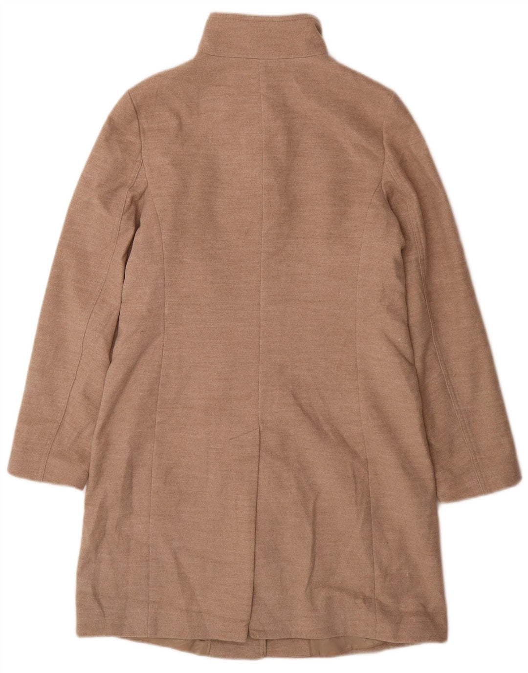 Marks & Spencer Womens Overcoat UK 10 Small Beige Polyester