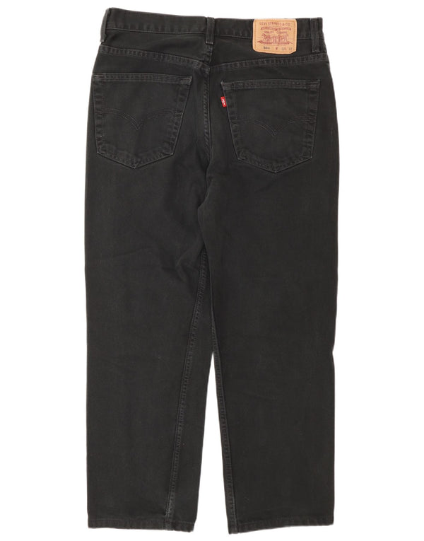 Levi's Mens 504 Cropped Jeans W33 L26 Black Cotton