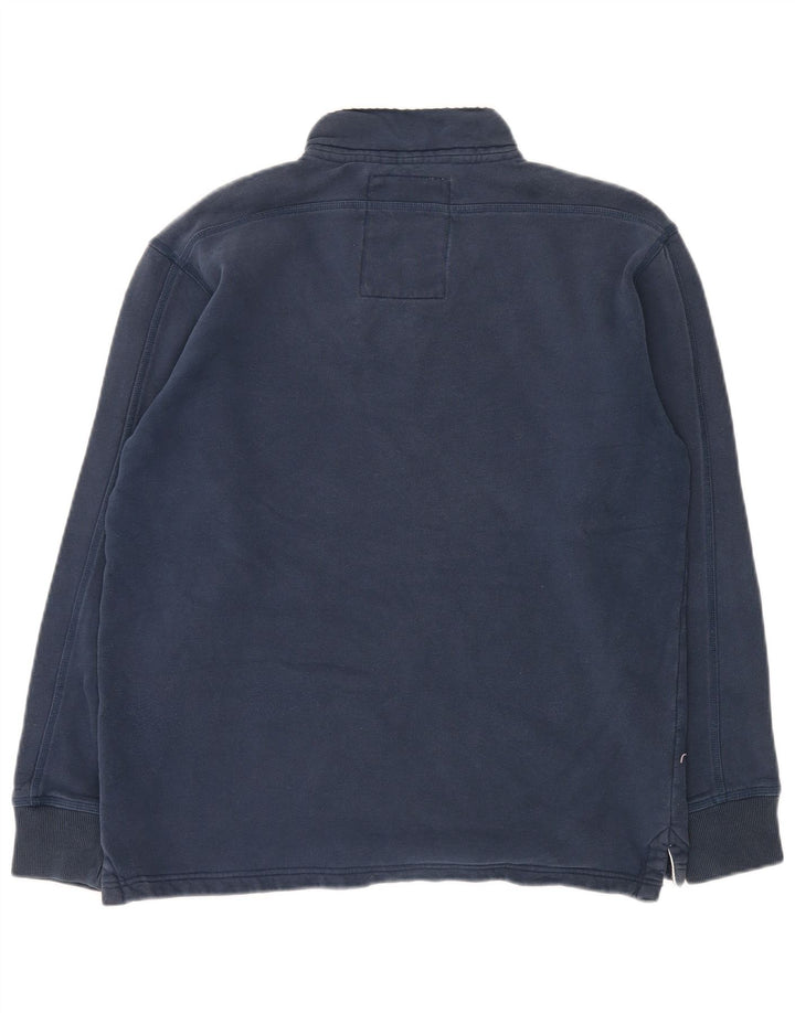 Crew Clothing Mens Zip Neck Sweatshirt Jumper Small Navy Blue Cotton