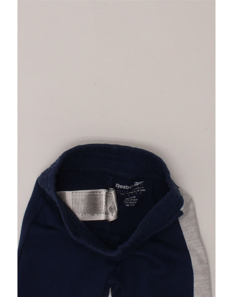REEBOK Baby Boys Tracksuit Trousers 6-9 Months  Navy Blue Colourblock Vintage Reebok and Second-Hand Reebok from Messina Hembry 