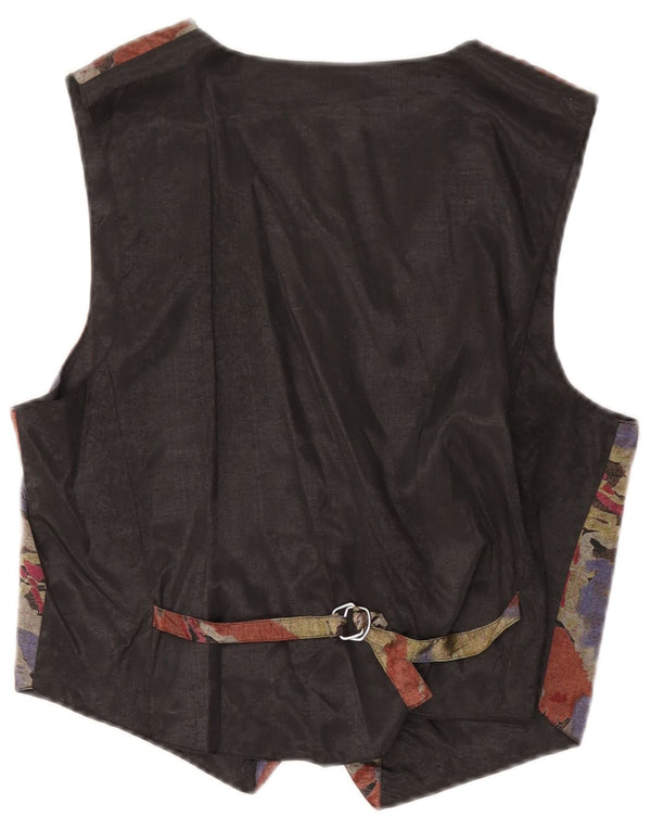 CLOCK HOUSE Womens Abstract Pattern Waistcoat EU 34/36 XS Multicoloured