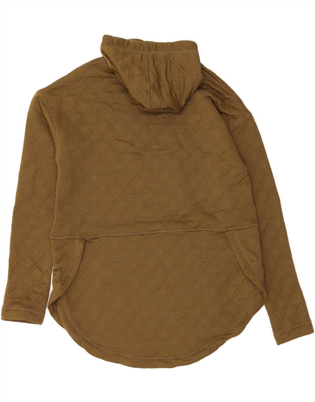 EDDIE BAUER Womens Hoodie Jumper UK 14 Medium Khaki Check Polyester Vintage Eddie Bauer and Second-Hand Eddie Bauer from Messina Hembry 