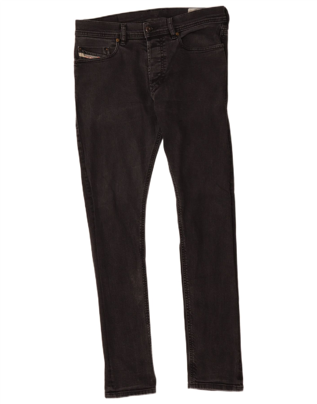 Diesel Mens Carrot Slim Jeans W30 L32 Black Cotton