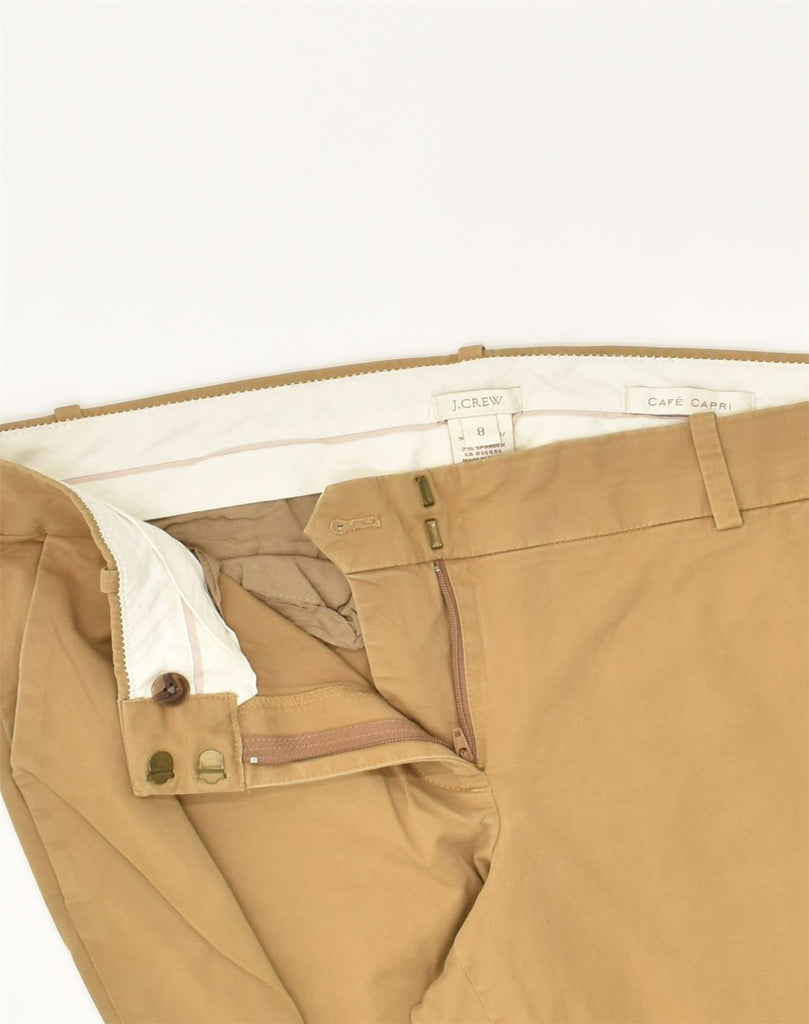 J. CREW Womens Slim Capri Trousers US 8 Medium W34 L25 Brown Cotton | Vintage J. Crew | Thrift | Second-Hand J. Crew | Used Clothing | Messina Hembry 