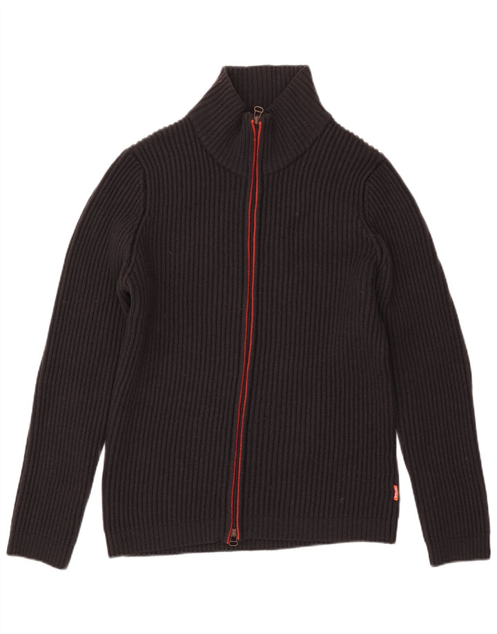 Hugo Boss Mens Cardigan Sweater XL Black Wool