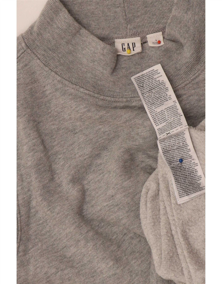 Gap Womens Oversized Sweatshirt Jumper UK 10 Small Grey Flecked Cotton