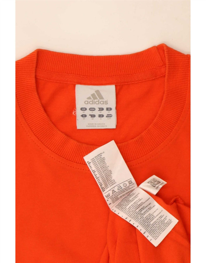Adidas Mens T-Shirt Top Medium Orange Cotton