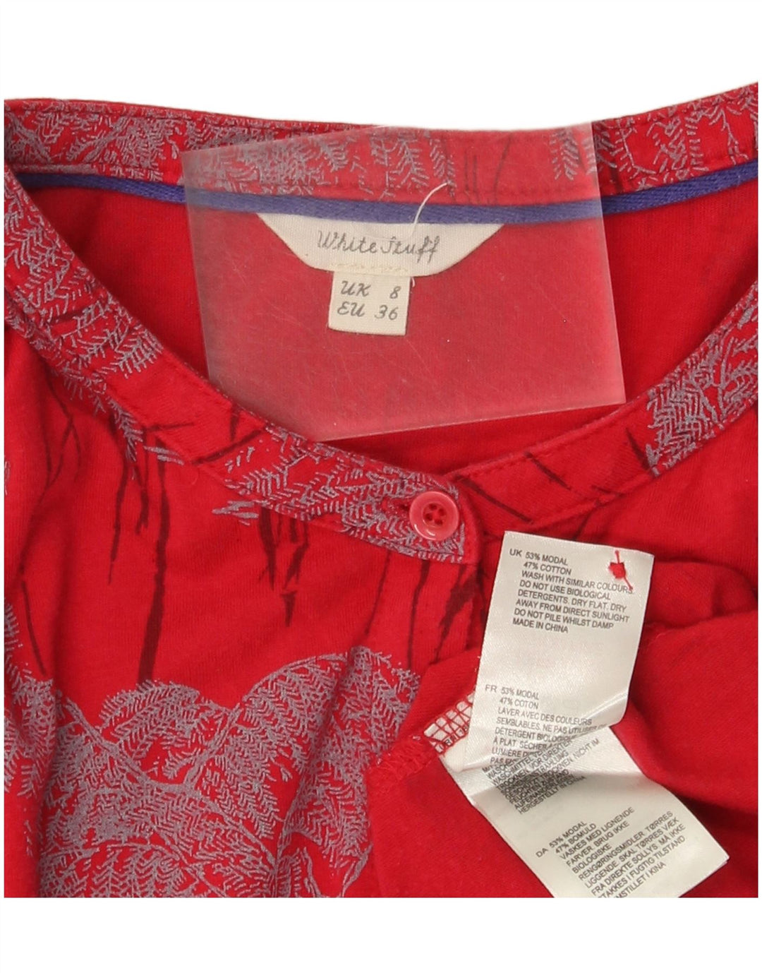 White Stuff Womens Shirt Blouse UK 8 Small Red Floral Modal
