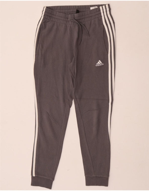 Adidas Womens Tracksuit Trousers Joggers UK 8/10 Small Grey Cotton