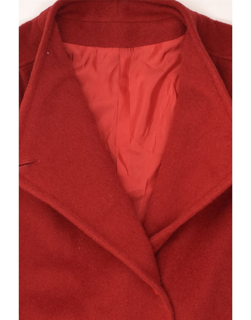 VINTAGE Womens Overcoat UK 20 2XL Red Virgin Wool | Vintage Vintage | Thrift | Second-Hand Vintage | Used Clothing | Messina Hembry 