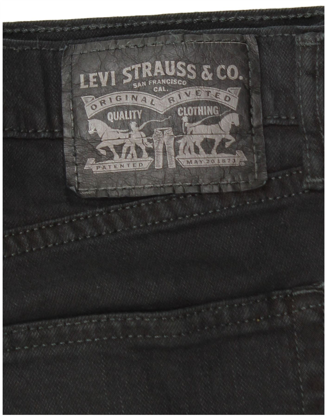 Levi's Mens Straight Jeans W34 L32 Black Cotton