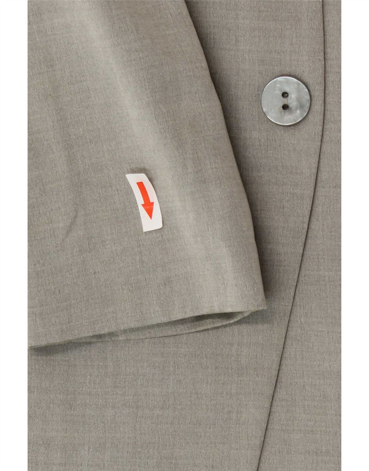 Byblos Womens Double Breasted Blazer Jacket IT 42 Medium Grey