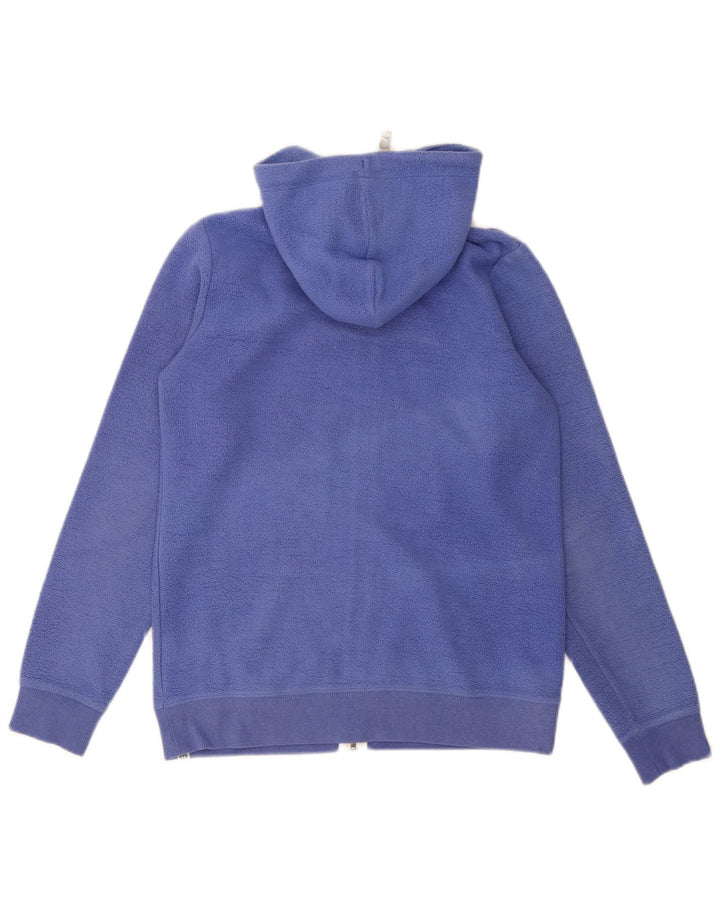 Animal Womens Hooded Fleece Jacket UK 8 Small Blue Polyester