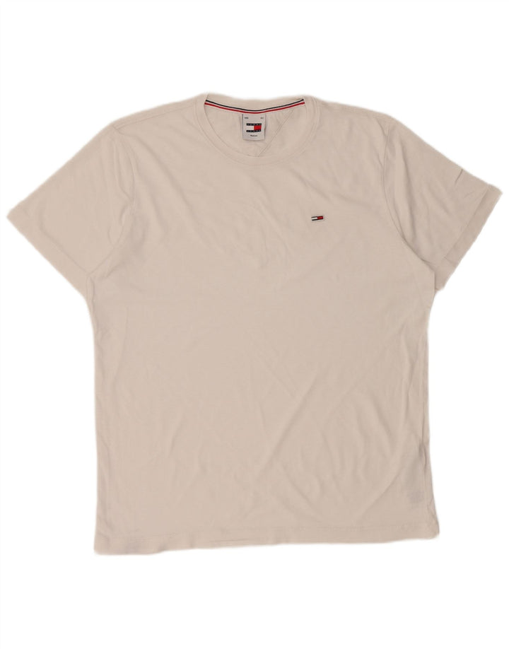 Tommy Hilfiger Mens T-Shirt Top Medium White Cotton