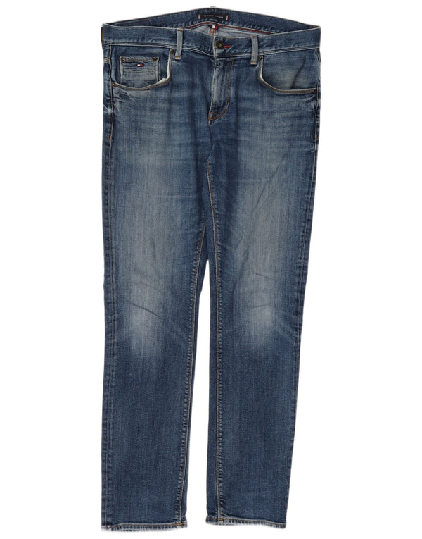 Tommy Hilfiger Mens Slim Jeans W36 L30 Blue Cotton