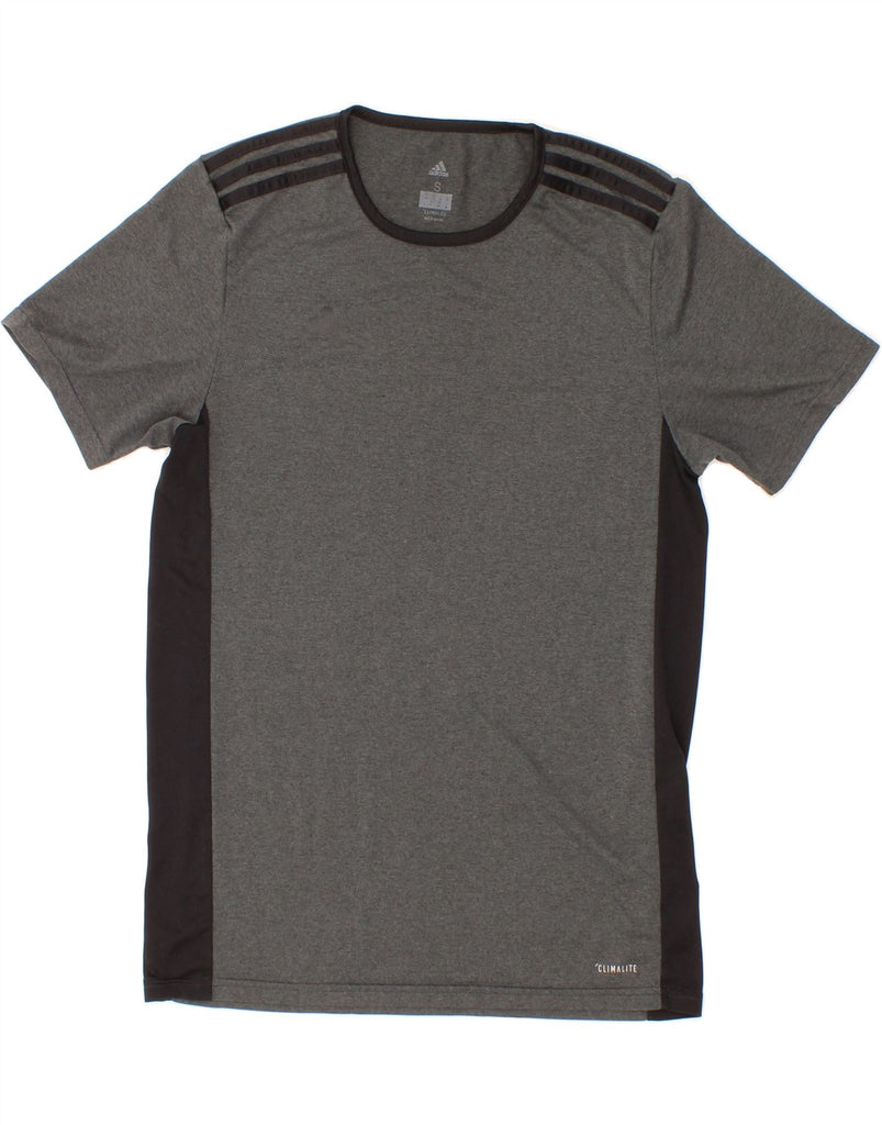 ADIDAS Mens T-Shirt Top Small Grey Polyester Vintage Adidas and Second-Hand Adidas from Messina Hembry 