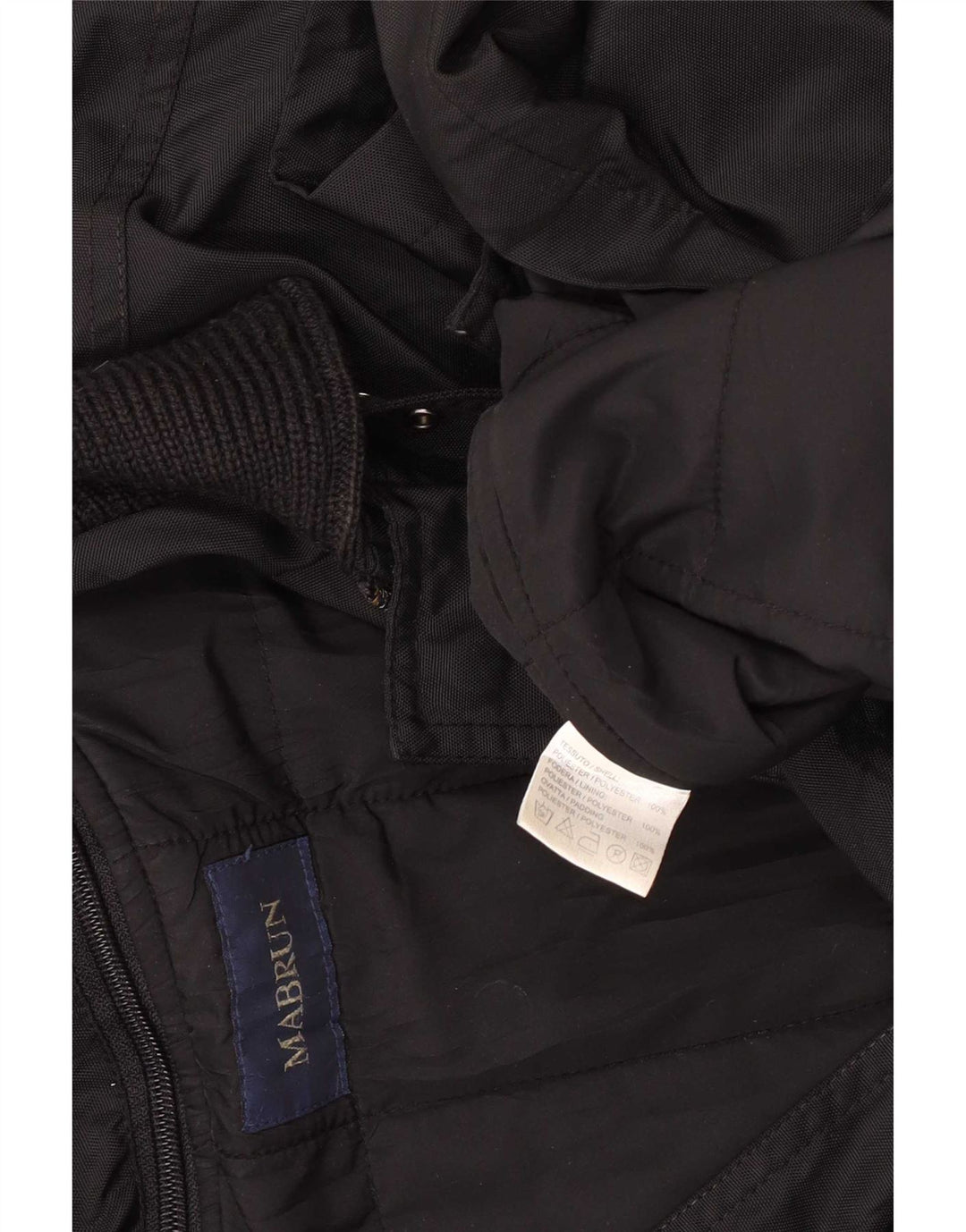 Mabrun Mens Utility Jacket UK 42 XL Black Polyester