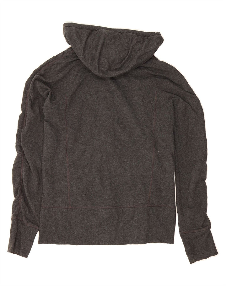 VINTAGE Womens Zip Hoodie Sweater UK 12 Medium Grey Cotton Vintage Vintage and Second-Hand Vintage from Messina Hembry 
