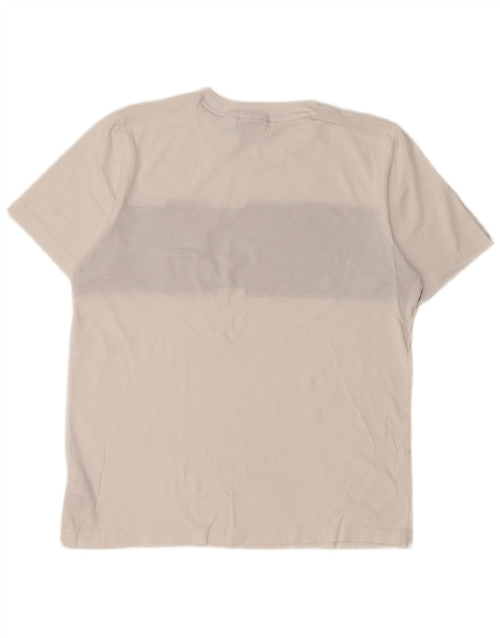 Adidas Mens T-Shirt Top Small White Colourblock Cotton