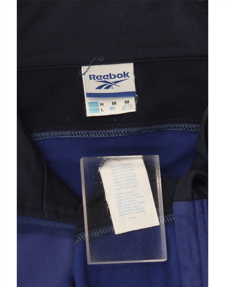 Reebok Mens Loose Fit Tracksuit Top Jacket Medium Blue Colourblock