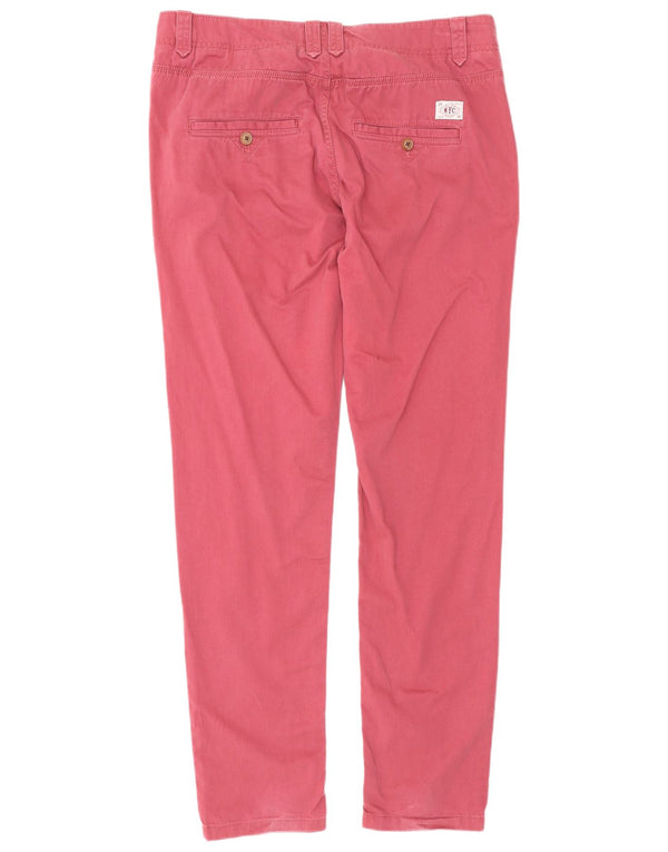 Tommy Hilfiger Mens Slim Chino Trousers W31 L32 Pink Cotton