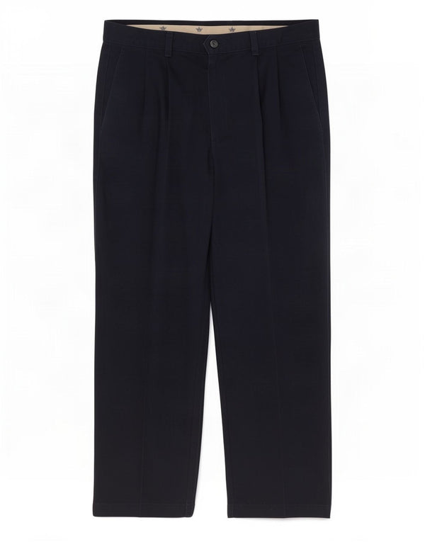 Dockers Mens Khakis Classic Fit Pegged Chino Trousers W36 L29 Navy Blue