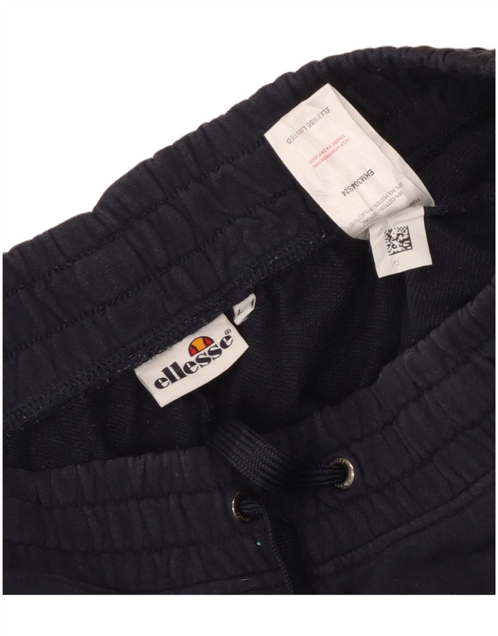 Ellesse Mens Graphic Sport Shorts Large  Navy Blue Cotton