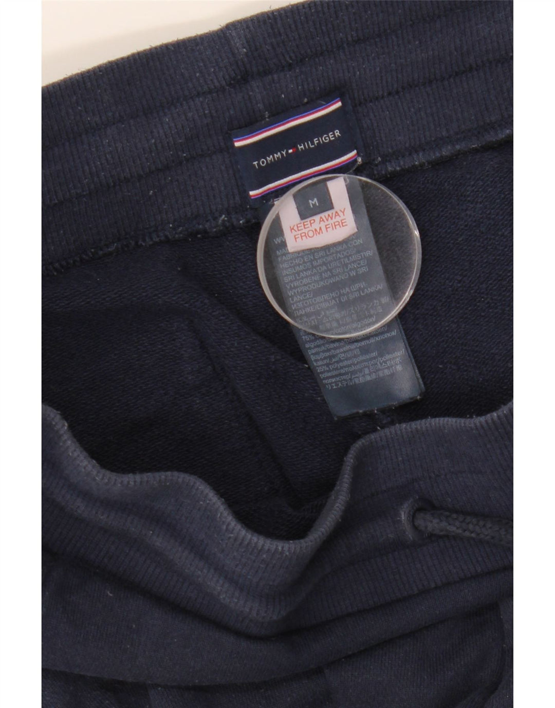 TOMMY HILFIGER Mens Graphic Tracksuit Trousers Joggers Medium Navy Blue