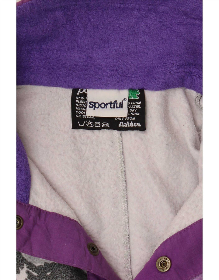 Sportful Mens Abstract Pattern Fleece Jumper IT 48 Medium Purple