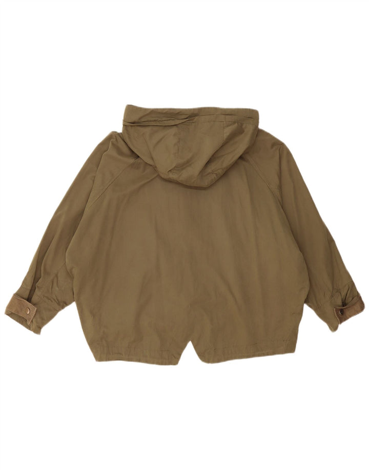 Zara Womens Hooded Oversized Bomber Jacket UK 14 Medium Khaki
