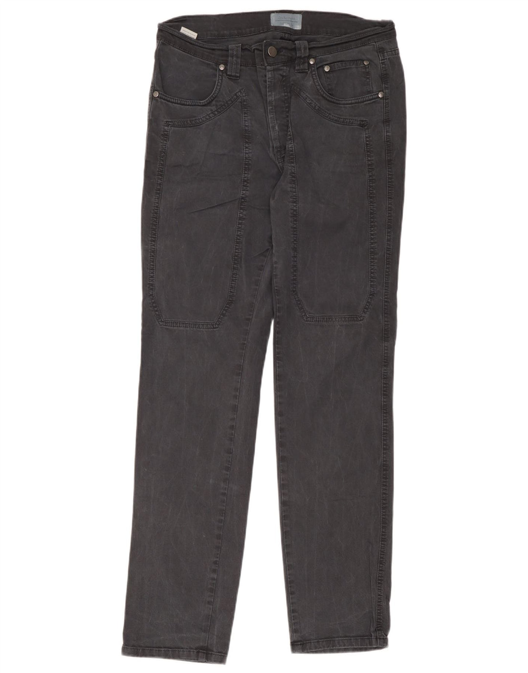 Jeckerson Mens Straight Jeans W34 L33 Grey Cotton