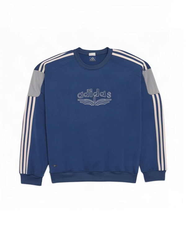 Adidas Mens Climawarm Graphic Sweatshirt Jumper XL Blue Colourblock