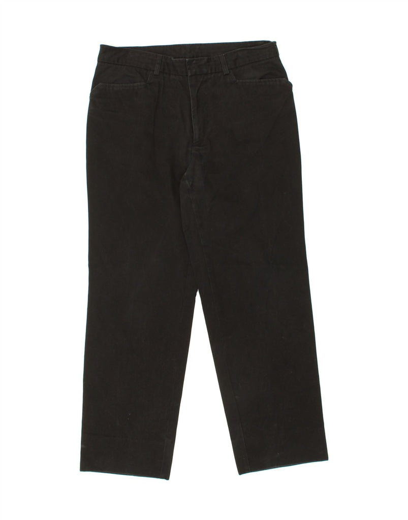 FAY Mens Straight Casual Trousers IT 48 Medium W32 L28 Black Cotton Vintage Fay and Second-Hand Fay from Messina Hembry 