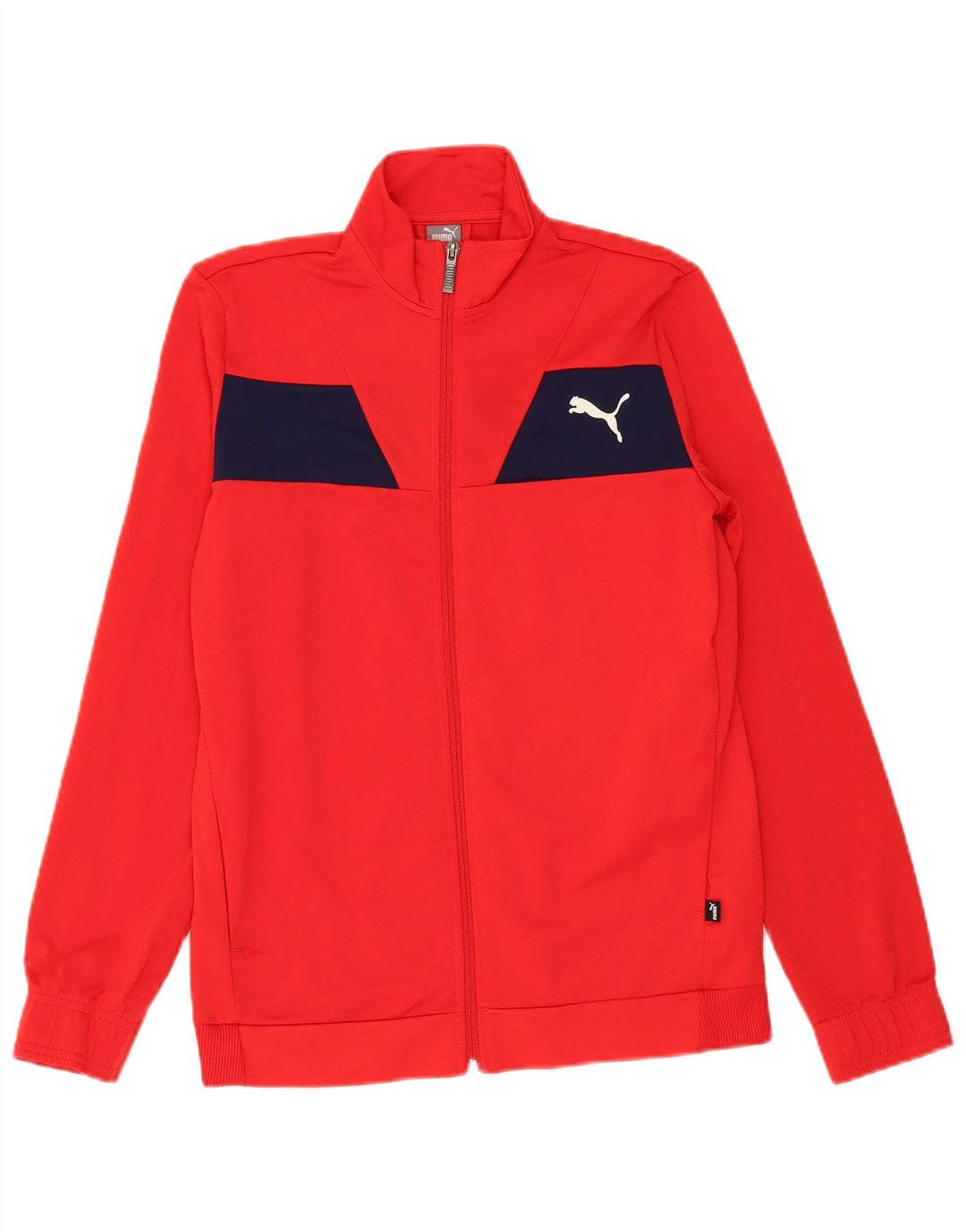Puma Boys Tracksuit Top Jacket 15-16 Years Red Colourblock
