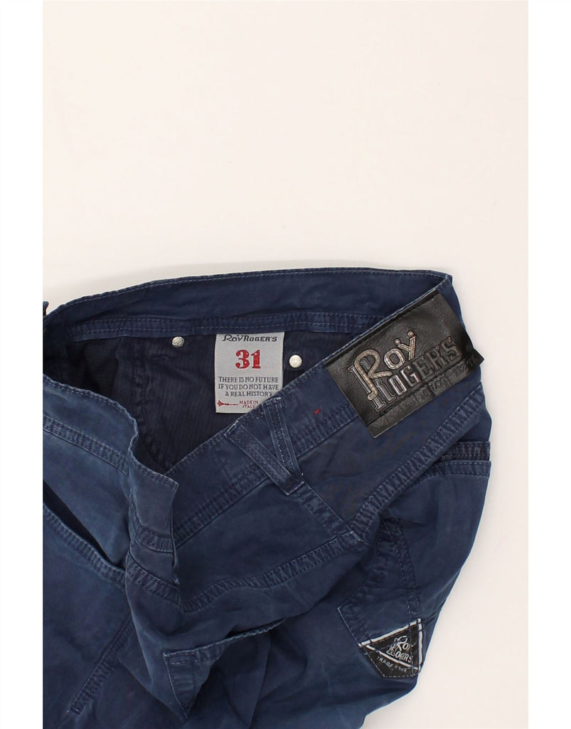 ROY ROGERS Mens Skinny Casual Trousers W31 L32 Navy Blue Cotton | Vintage Roy Rogers | Thrift | Second-Hand Roy Rogers | Used Clothing | Messina Hembry 