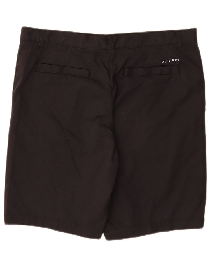 Lyle & Scott Mens Chino Shorts W32 Medium Black Elastane