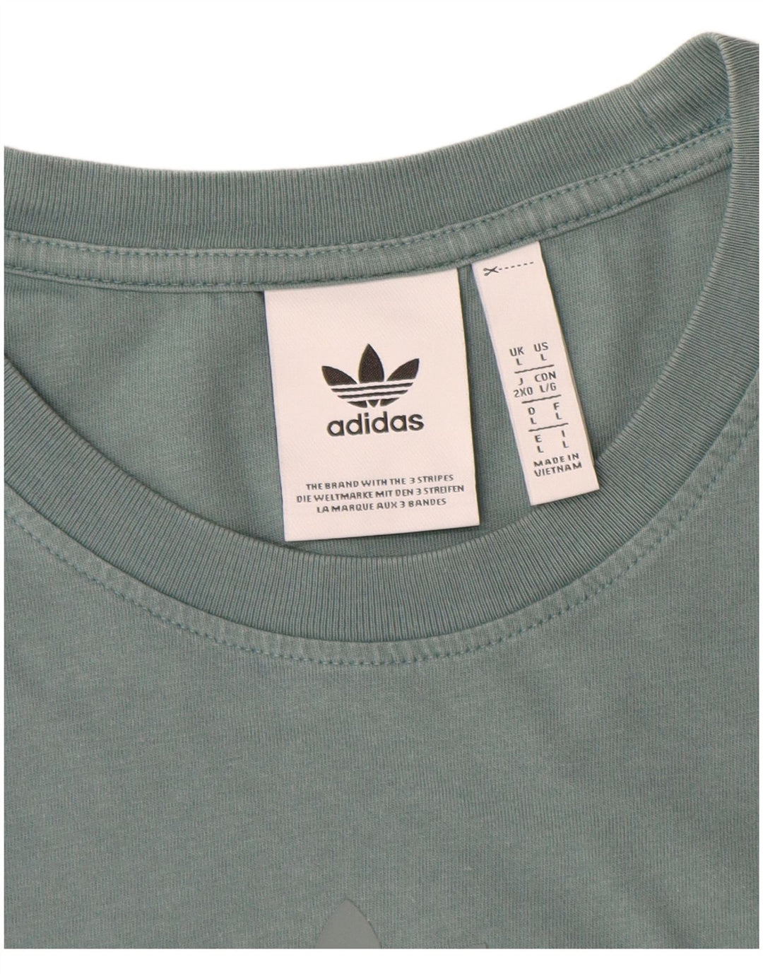 Adidas Mens T-Shirt Top Large Blue Cotton