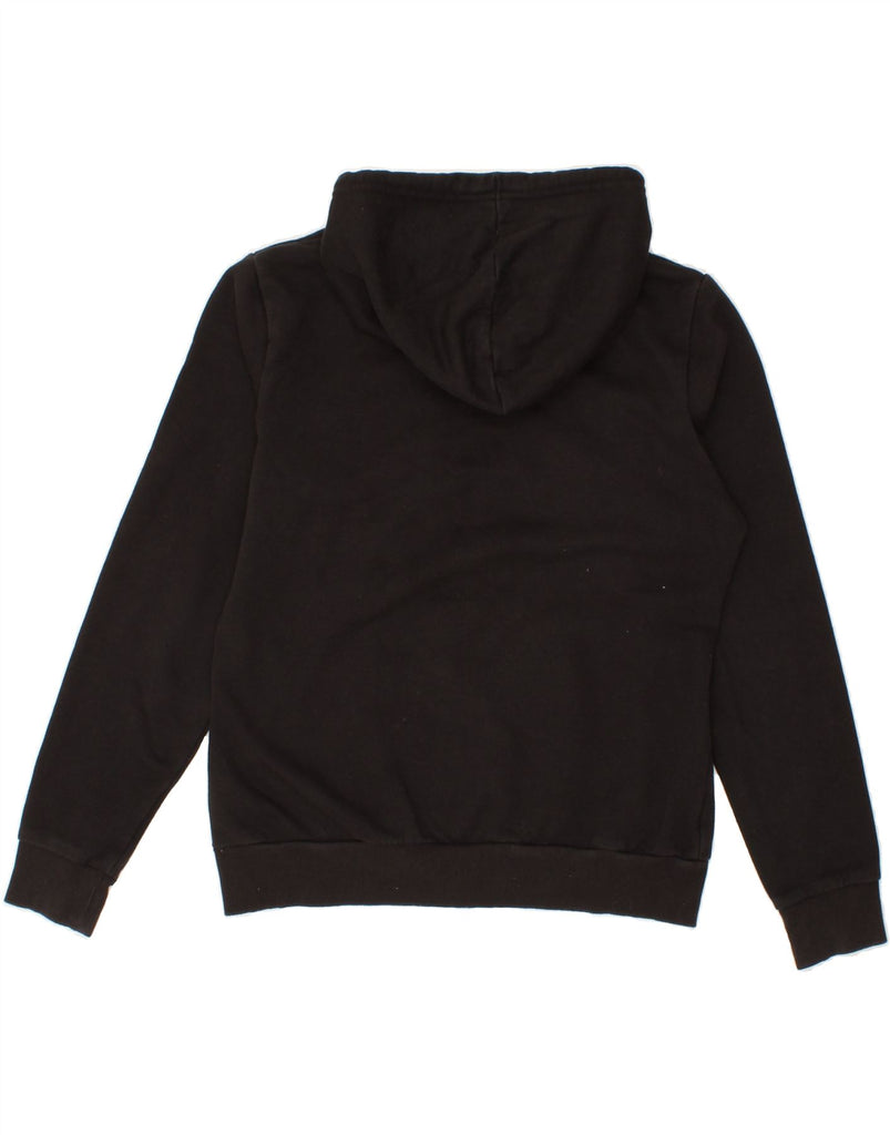 PUMA Womens Graphic Hoodie Jumper UK 12 Medium Black Cotton Vintage Puma and Second-Hand Puma from Messina Hembry 